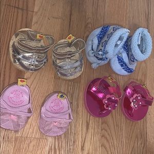 4 pairs build a bear shoes!!